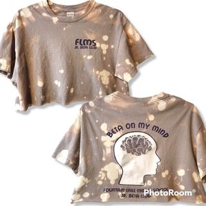 Beta Club, Fountain Lake Middle School Cropped, Bleached t-shirt